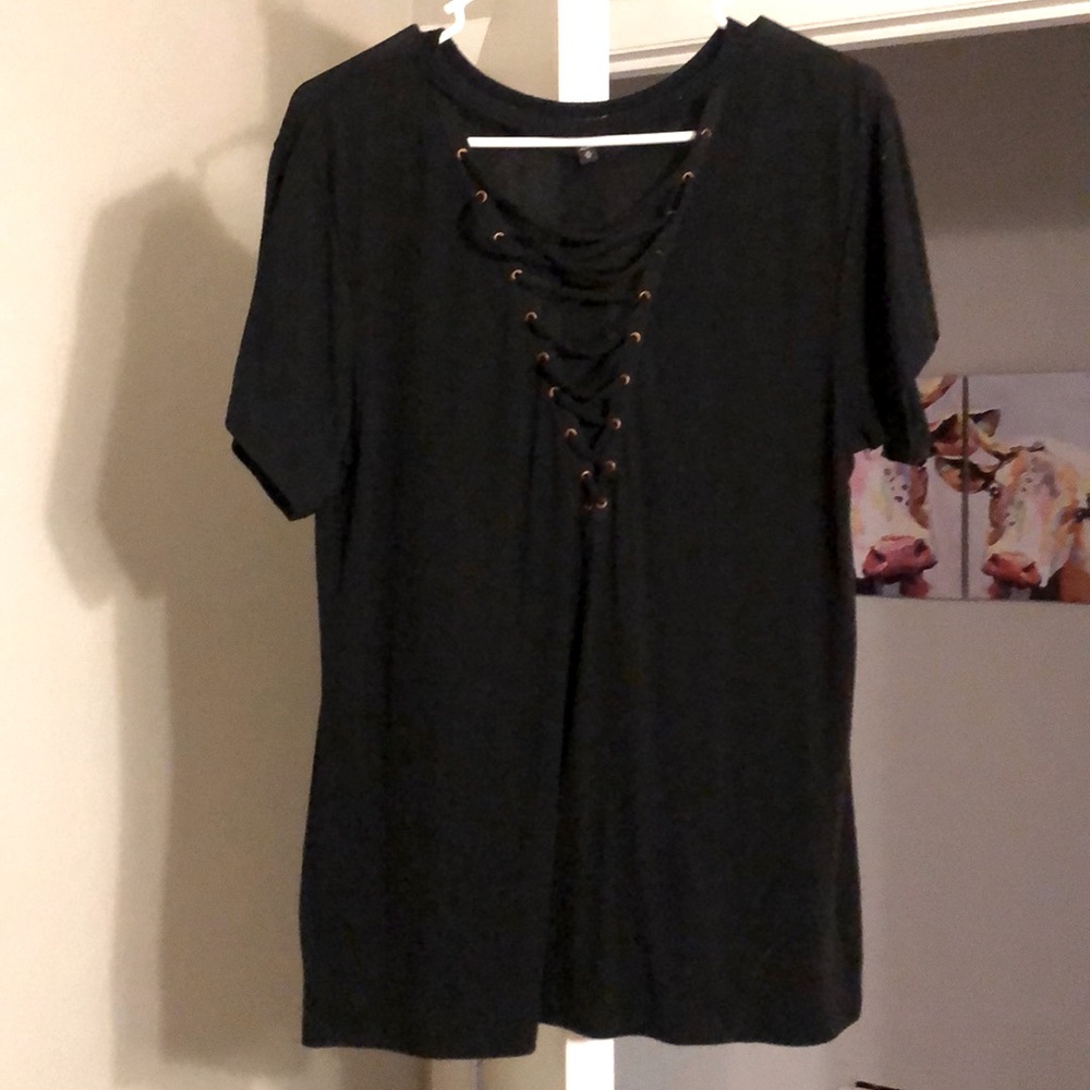 Lace up shirt